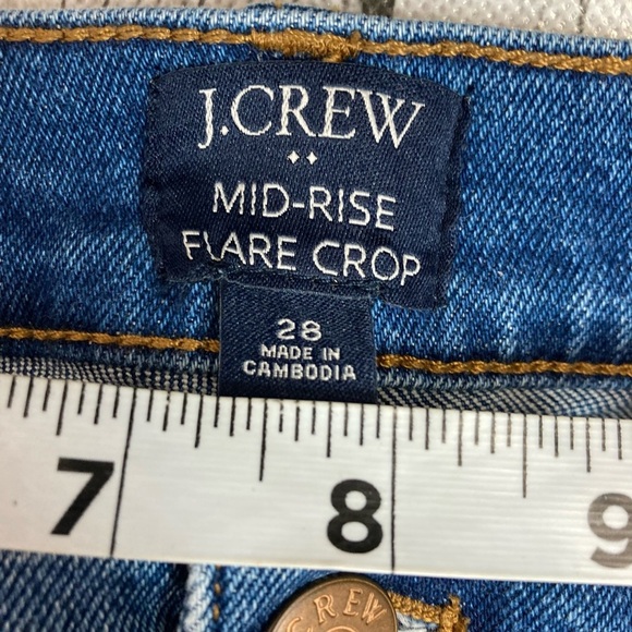 J. Crew Mid-Rise Flare Crop Jeans - Picture 8 of 10